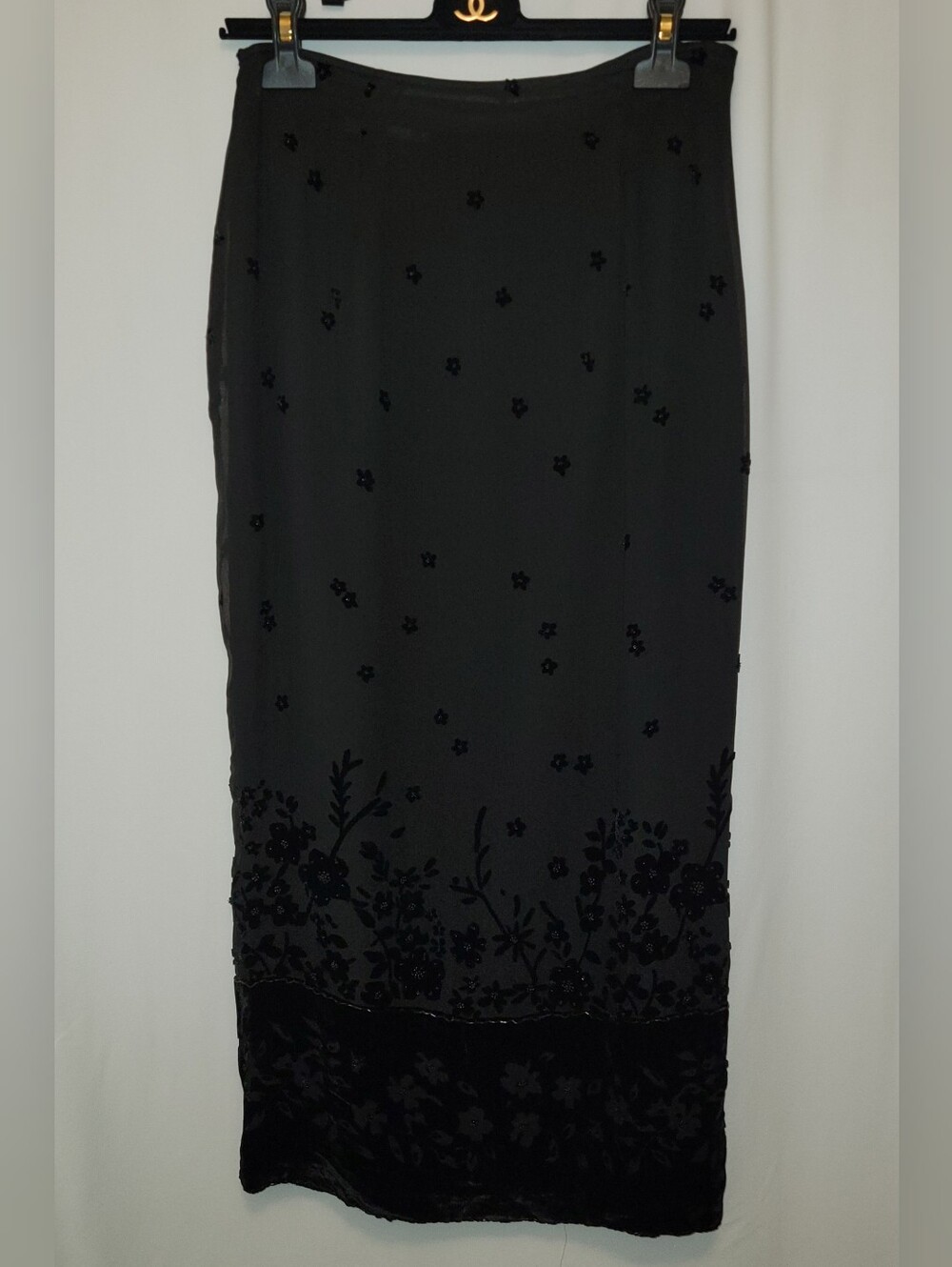 Silk Club Velvet & Beaded Skirt 8P